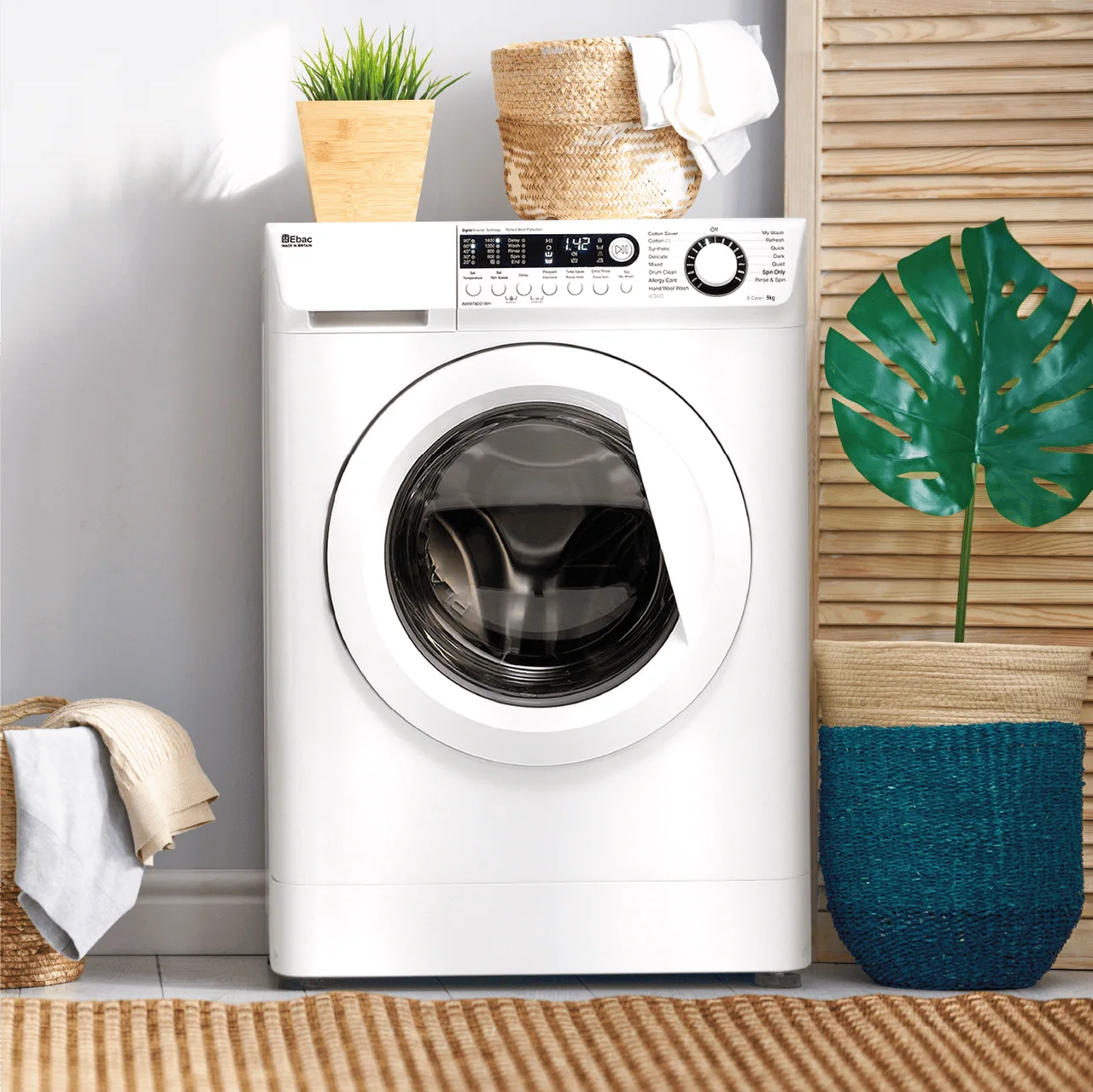 Washing machine in laundry room